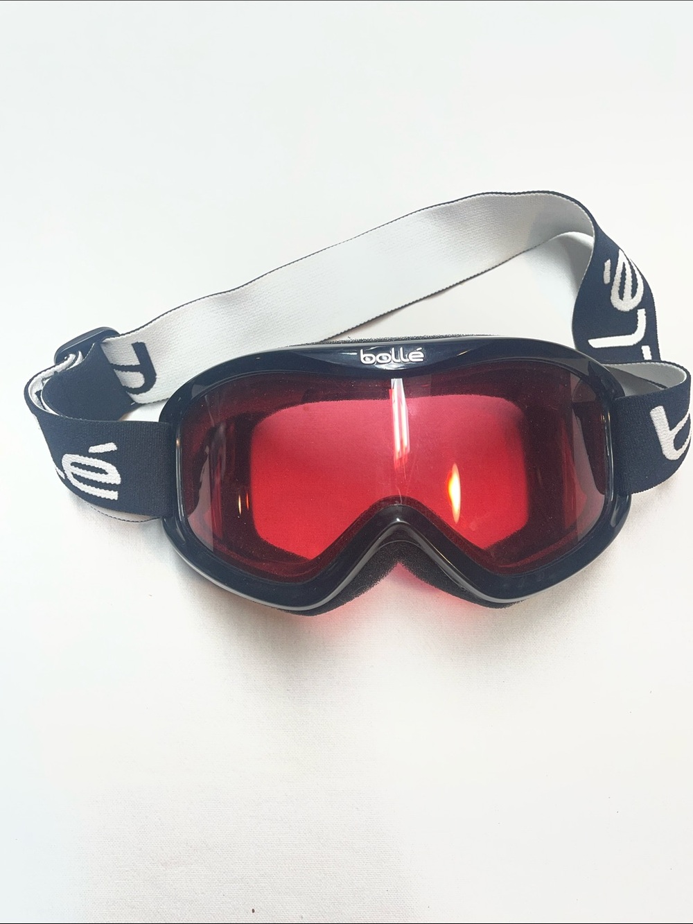 Bolle Red Lens Ski Goggles with Black Frame